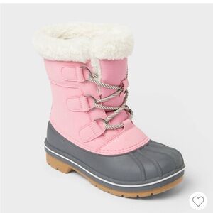 Cat & Jack pink & gray Winter Boots
